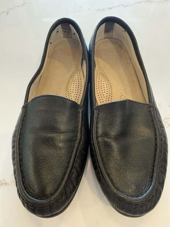 SAS Shoes - SAS Women's Simplify Black Leather Tripad Comfort Slip-On Loafers
